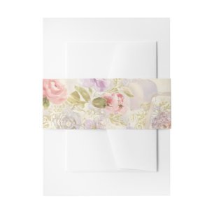 Bandeau De Faire-part Papier d'emballage floral à l'aquarelle romantique