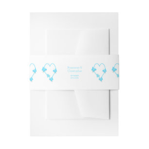 Bandeau De Faire-part Papillon bleu couleur Mariage de conception cardia