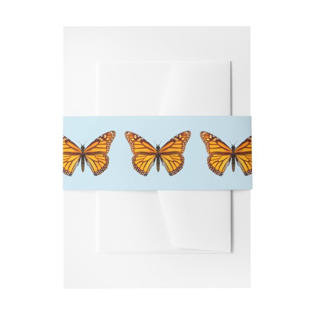 Bandeau De Faire-part Papillon Monarque (Devant example)