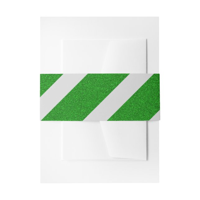 Bandeau De Faire-part Parties scintillant de bande verte (Devant example)