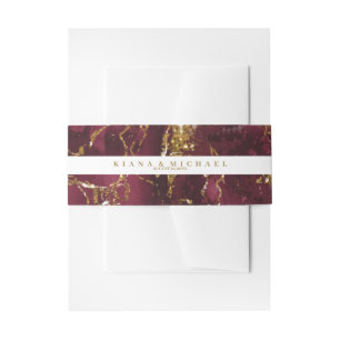 Bandeau De Faire-part Parties scintillant en marbre Mariage Bourgogne Go