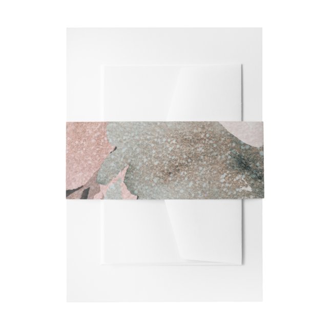 Bandeau De Faire-part Parties scintillant rose Roses  floral foncé Maria (Devant example)