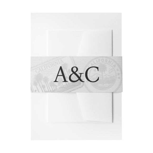 Bandeau De Faire-part Passeport de Californie (Devant example)