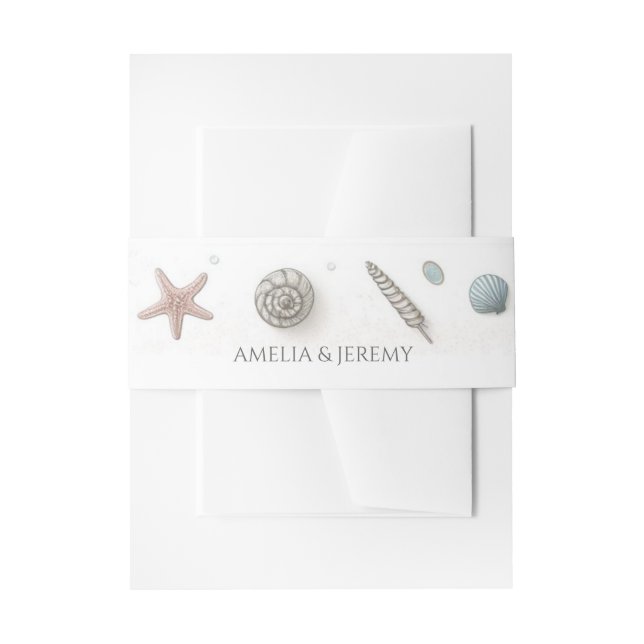 Bandeau De Faire-part Pastel Beach Wedding (Devant example)