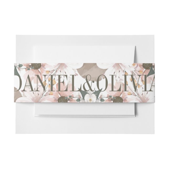Bandeau De Faire-part Pastel Color Floral Mariage (Devant Example)