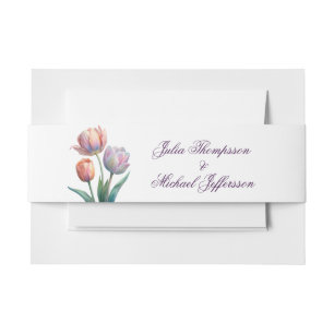 Bandeau De Faire-part Pastel Tulip Mariage Suite Typographie élégante
