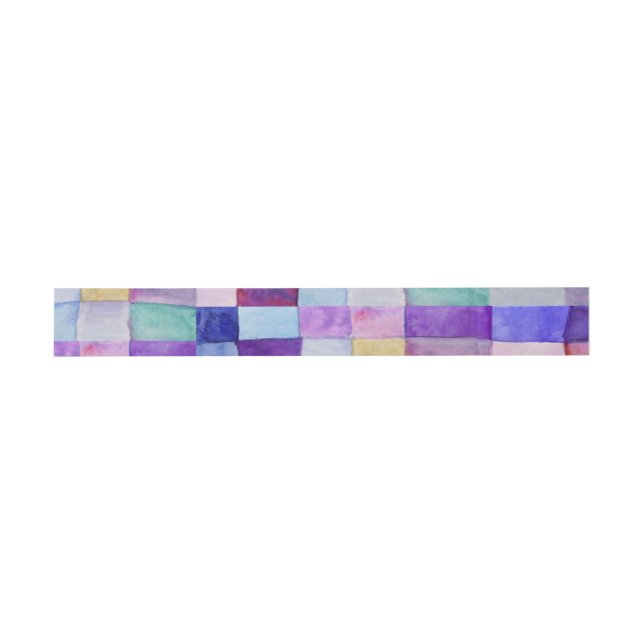 Bandeau De Faire-part PATCHWORK D'EAU Bande Bat mitzvah D'Enveloppement  (Plat)