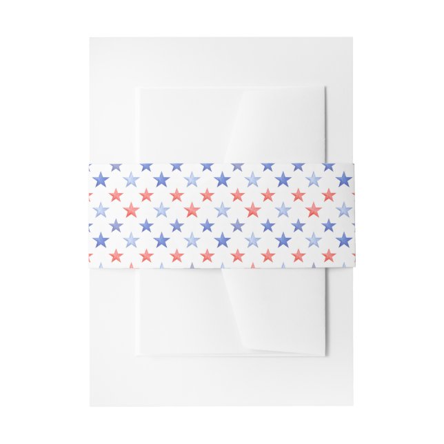Bandeau De Faire-part Patriotic Red & Blue Stars  (Devant example)