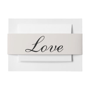 Bandeau De Faire-part Pays Rustique Western Mariage Ivory Cream Love