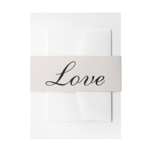 Bandeau De Faire-part Pays Rustique Western Mariage Ivory Cream Love