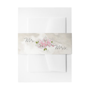 BANDEAU DE FAIRE-PART PEAS ROSE DOUX VINTAGE MASON JAR WATERCOLOR