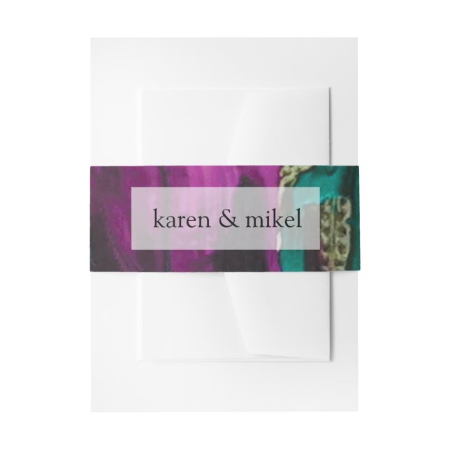 Bandeau De Faire-part Peinture Abstraite Acrylique Invitation Bande de v (Devant example)