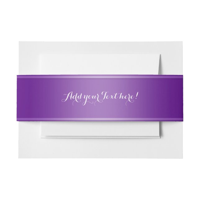 Bandeau De Faire-part Pentes STRIPES - violet + vos idées (Devant Example)