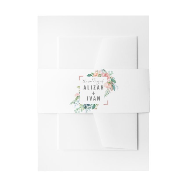 Bandeau De Faire-part Peonies romantiques Faire-part de mariage Belly Ba (Devant example)