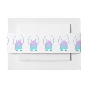 Bandeau De Faire-part Personnage de monstre pour enfants adorable