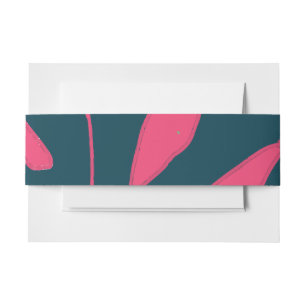 Bandeau De Faire-part Pétales roses foncés sur design arrière - plan noi
