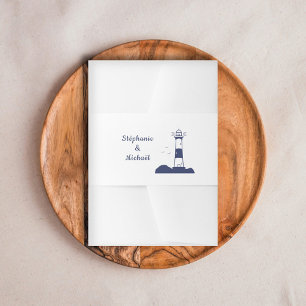 Bandeau De Faire-part Phare Faire-part de mariage Belly Band