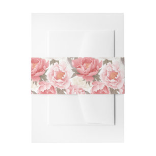 Bandeau De Faire-part Pies roses et blanches