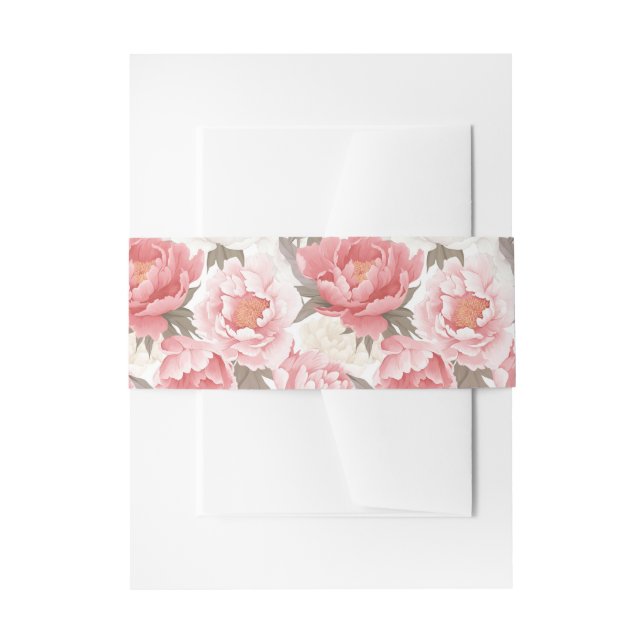 Bandeau De Faire-part Pies roses et blanches (Devant example)