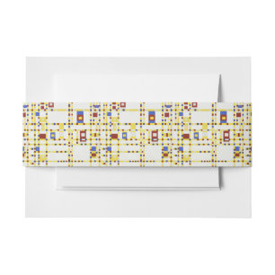 Bandeau De Faire-part Piet Mondrian Broadway Boogie Woogie Art Abstrait