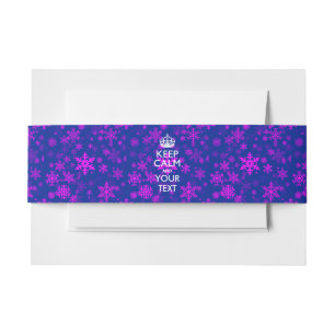 Bandeau De Faire-part Pink Snowflakes GARDEZ CALME ET votre texte créati