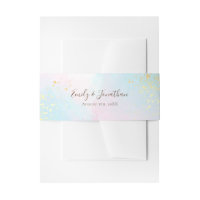 Pink Turquoise Blue Watercolor Gold Noms Date Mari
