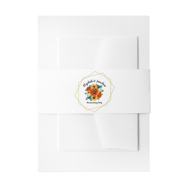 Bandeau De Faire-part Pique-nique d'été Fleur géométrique (Devant example)