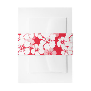 Bandeau De Faire-part PixDezines blanc hibiscus/do-it-yourself couleur a