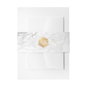 Bandeau De Faire-part PixDezines Faux Gold Sweet Honeycomb+Marble