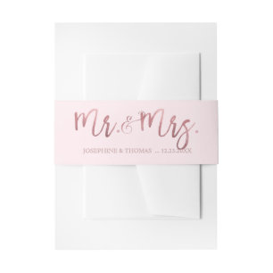 Bandeau De Faire-part PixDezines Faux Rose Gold M+Mme/DO-IT-YOURSELF arr