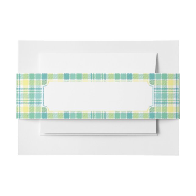 Bandeau De Faire-part Plaid en pastel (Devant Example)