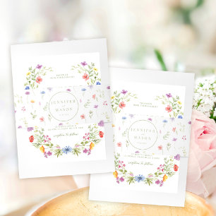 Bandeau De Faire-part Plante colorée florale rustique mariage ceinture