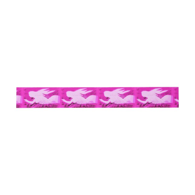 Bandeau De Faire-part pointant des sirènes roses (Plat)