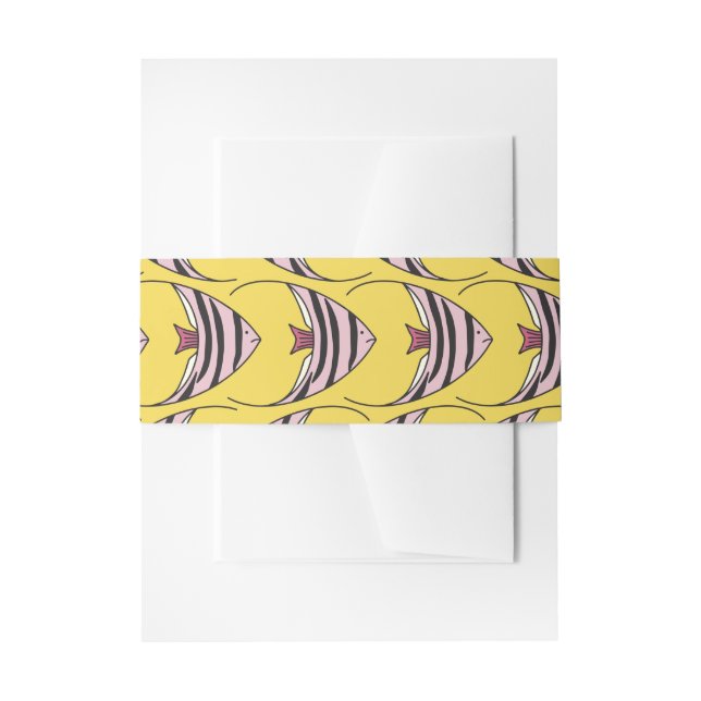 Bandeau De Faire-part Poisson ange jaune vif (Devant example)