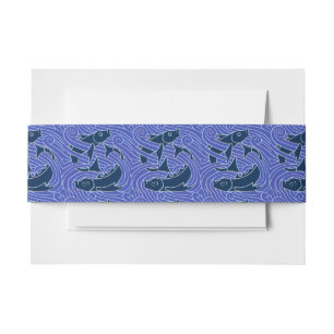 Bandeau De Faire-part Poisson Gras Baignade Océan Bleu Pêche