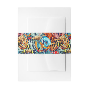 Bandeau De Faire-part Poissons Tropicaux Couleurs Été Vibes