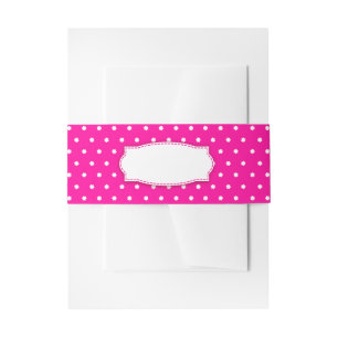 Bandeau De Faire-part Polka dot fleurie ceinture rose