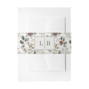 Bandeau De Faire-part Pomme de pin botanique beige tranquille