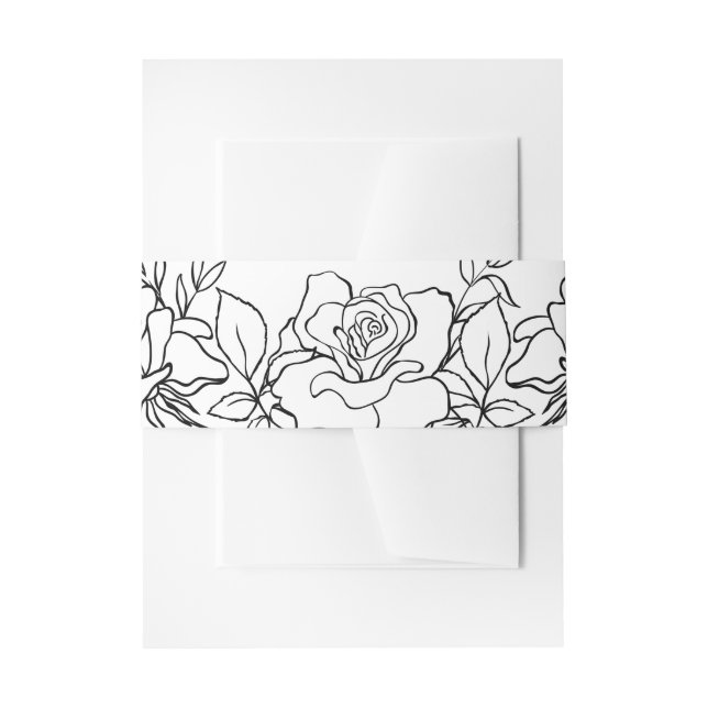 Bandeau De Faire-part Posy Rose Faire-part de mariage Suite (Devant example)