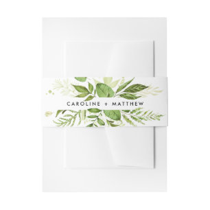 Bandeau De Faire-part prairie sauvage Mariage botanique vert
