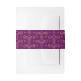 Bandeau De Faire-part Purple Minimal Tamil Kolam Pongal Design