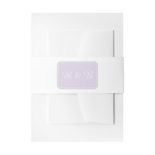 Bandeau De Faire-part Purple Simplement Élégant Mariage Belly Bandes