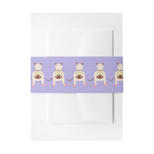 Bandeau De Faire-part Rat de Siamese avec gâteau d'anniversaire