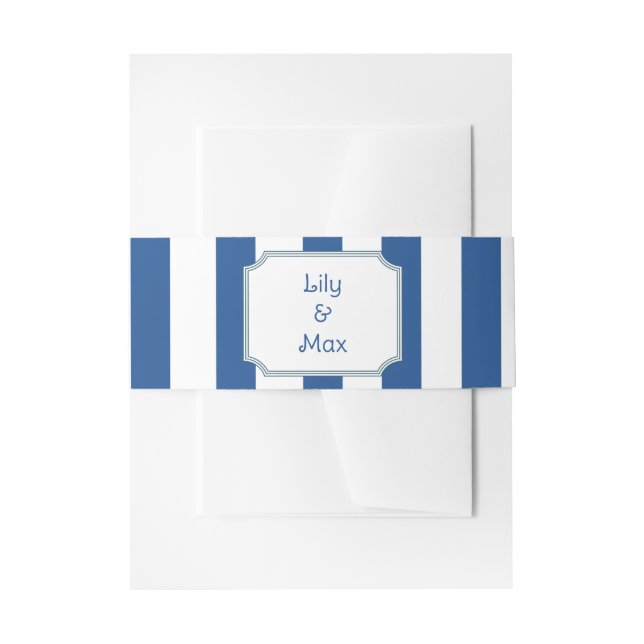 Bandeau De Faire-part Rayures Nautiques - Invitation de mariage (Devant example)