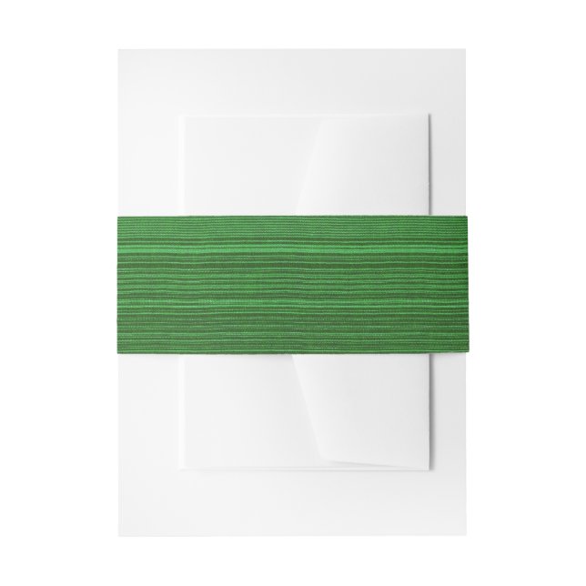 Bandeau De Faire-part rayures textiles vertes et noires (Devant example)
