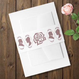 Bandeau De Faire-part Regency Bridgerton Rose Roses Cameos