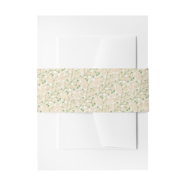 Bandeau De Faire-part Respiration de bébé aquarelle Boho Chic Baptême Ma (Devant example)