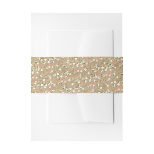 Bandeau De Faire-part Respiration de bébé aquarelle Boho Chic Baptême Ma (Devant example)