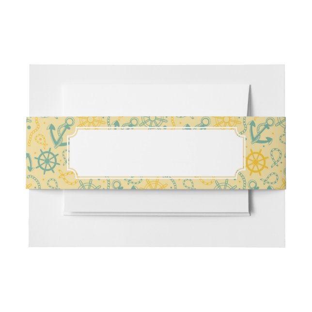 Bandeau De Faire-part Rétro arrière - plan avec l'ancre, cordes (Devant Example)