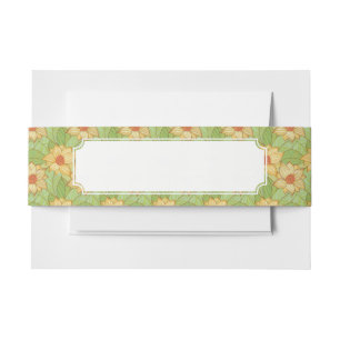 Bandeau De Faire-part Rétro motif de magnolia